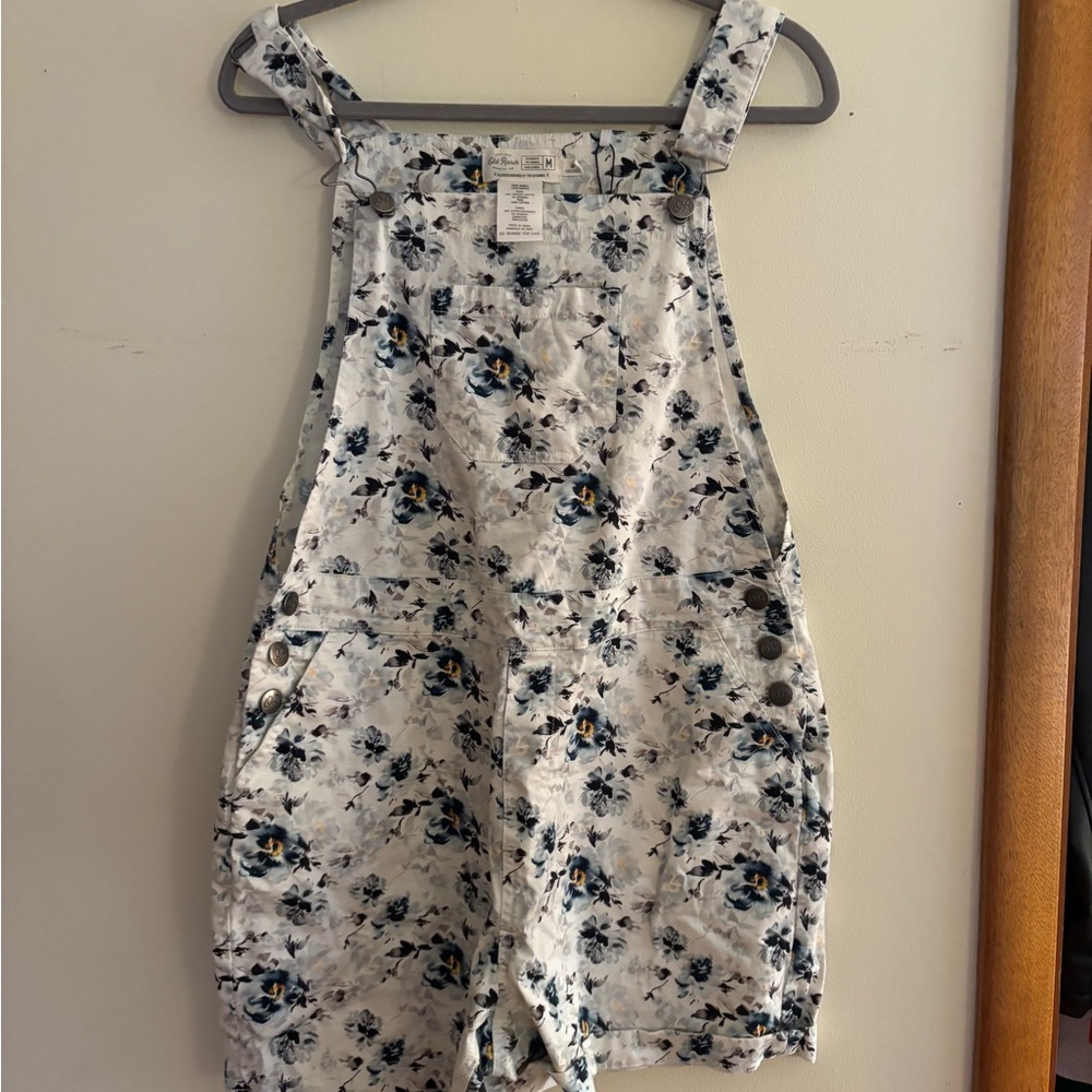Floral Print Overalls